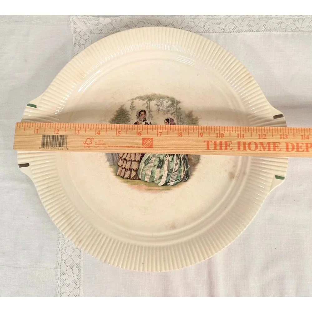 Vintage Salem China Co Victory Platter Victorian Ladies Cake Plate 12.5in